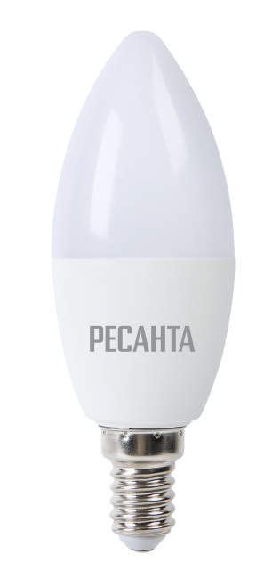 Лампа светодиодная РЕСАНТА LL-R-C37-7W-230-3K-E14